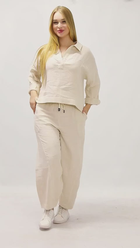 Aisha Linen Casual Set